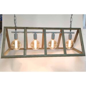 Hanglamp Farm hout 4 lichts