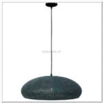 Robuuste zwarte plafondlamp met perforaties, modern design, perfect voor sfeervolle verlichting in huis of kantoor.