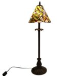 Tiffany candlestick blad kleur 65x20cm
