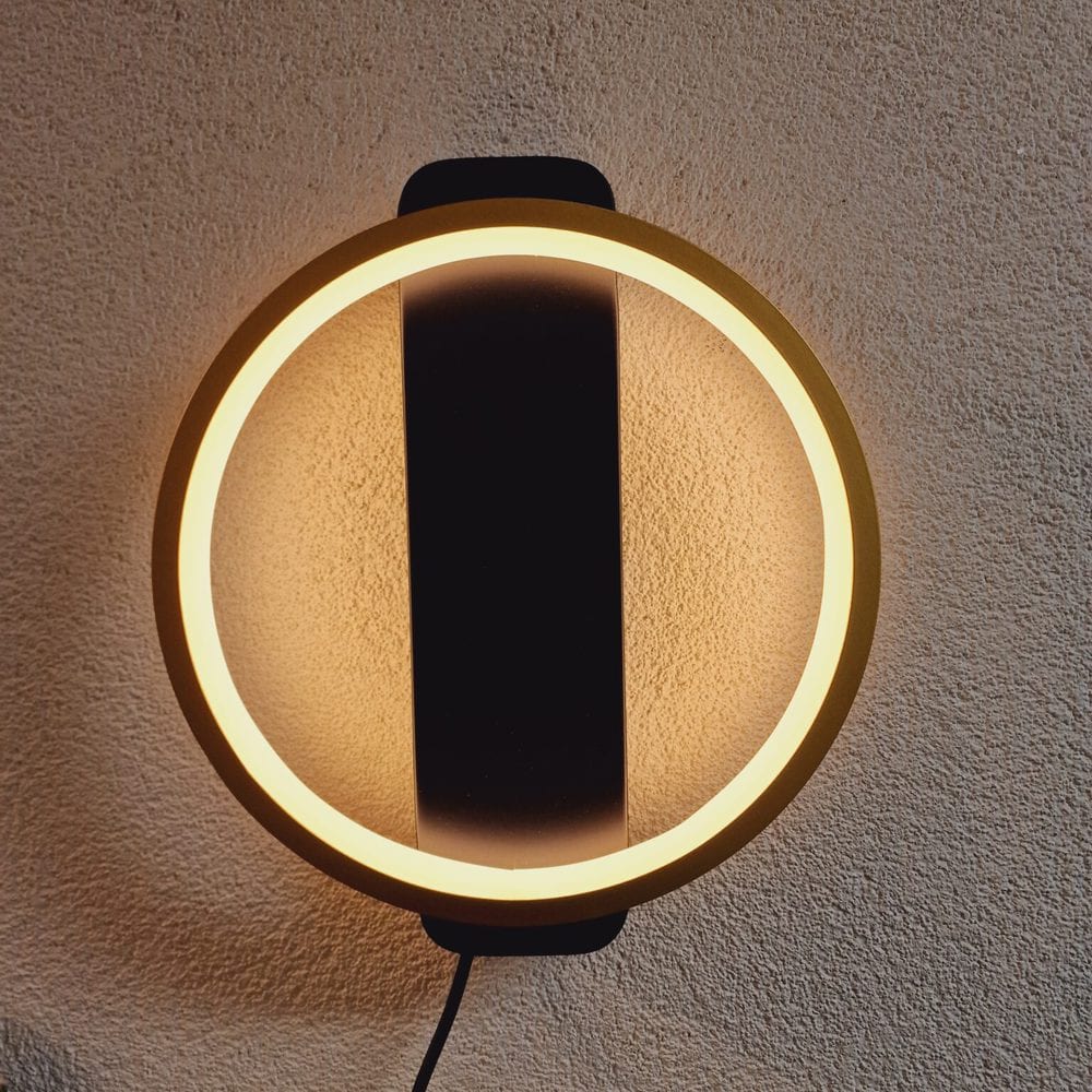 Plafondlamp en wandlamp cintura pl1825g aan