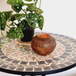 kokosnoot theelichthouder streep sfeer tafel