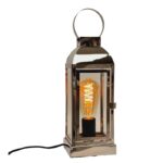 tafellamp lantaarn edelstaal 11x30cm t 607