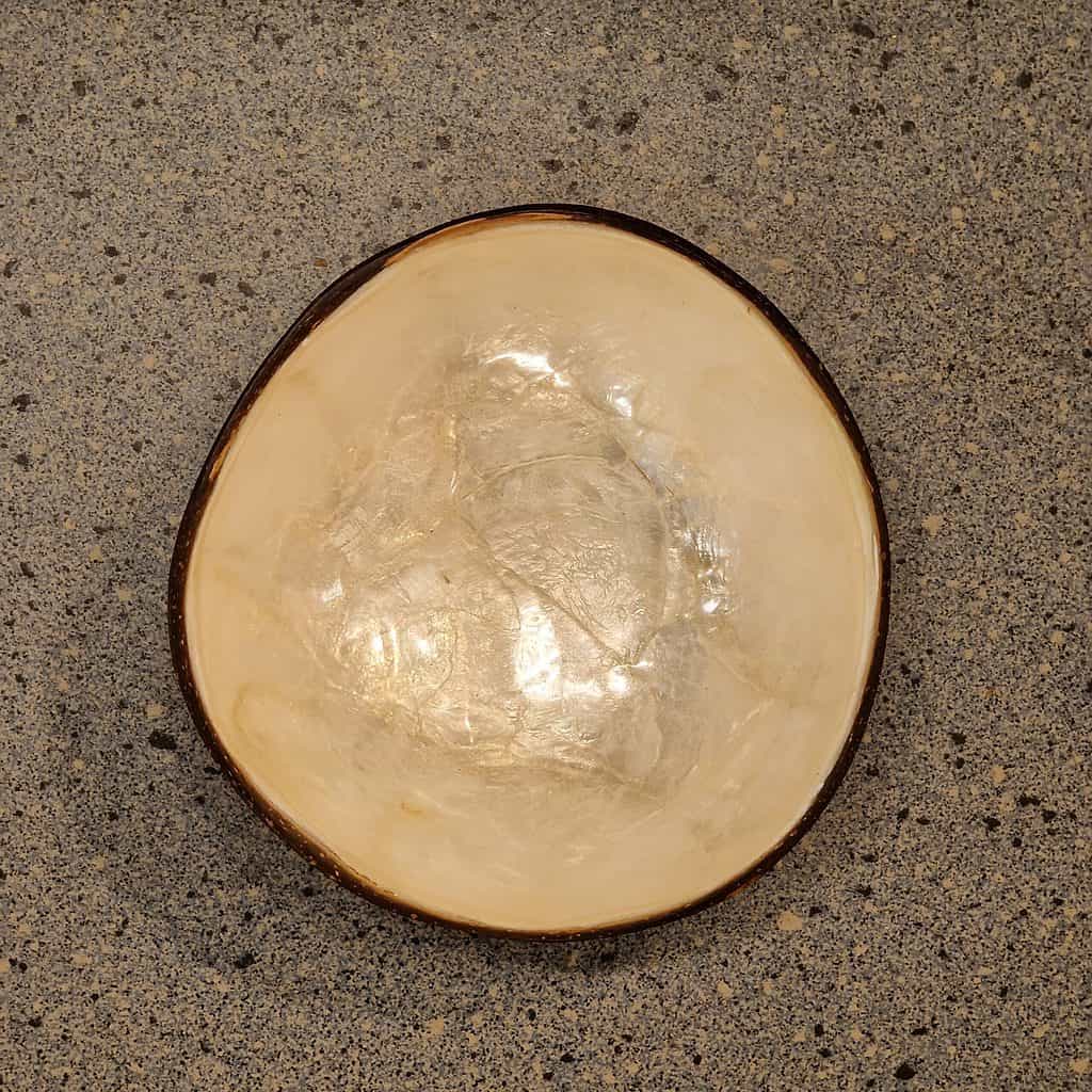 kokosnoot bakje geschilderd opaal