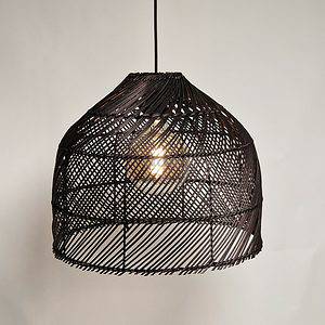 hanglamp riet mira 42cm zwart 510630