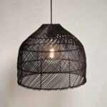 hanglamp riet mira 42cm zwart 510630