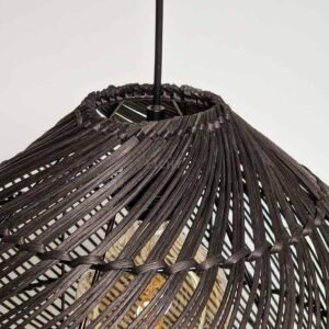 hanglamp riet mira 42cm zwart 510630