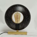 tafellamp donut madras zwart goud 234004