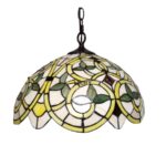Tiffany hanglamp barok geel groen 41cm