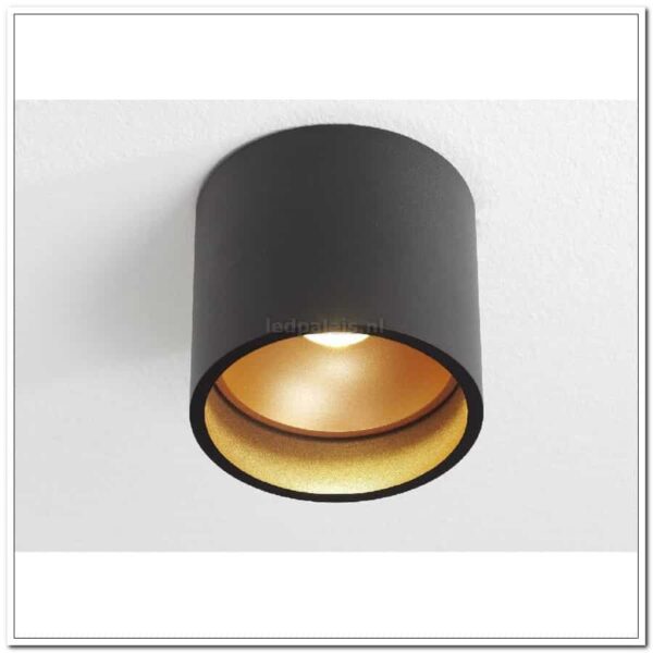 PL schwarz/gold "Ormond" LED 7W 2700K 805lm IP54 dimmbar