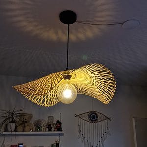 hanglamp hoed bamboe 65cm 2
