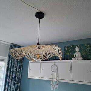 hanglamp hoed bamboe 65cm 2