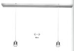 Oslo hanglamp los armatuur H 8001 S staalkleur 100 cm
