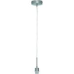 Hangerlamp met zilveren afwerking en moderne uitstraling voor sfeervolle verlichting.