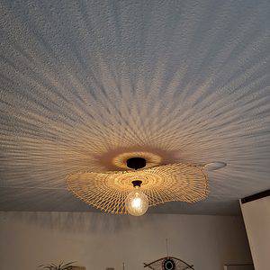 loftslampe hat bambus 75cm