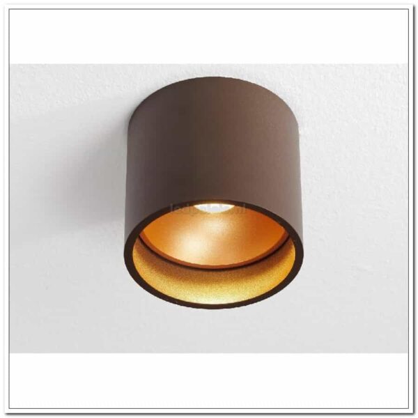 Deckenleuchte Spot braun/gold "Orleans" Ø11cm 10h LED 7W dimmbar