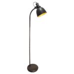 Vloerlamp industrie old black steel No. 489