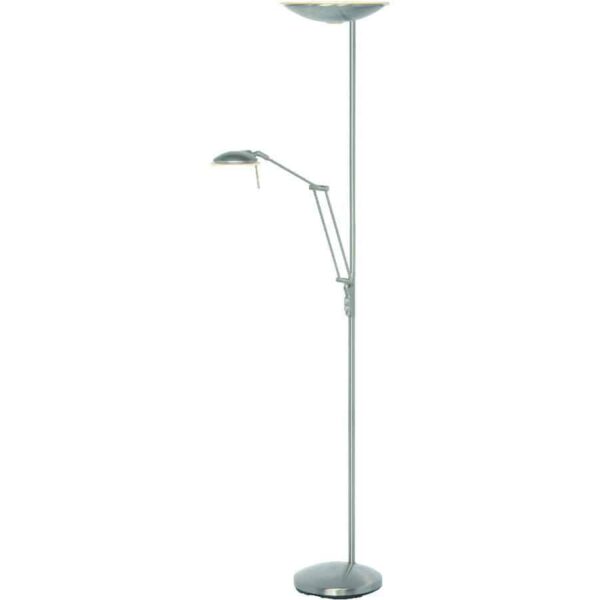 Stehleuchte Gina LED Steel S 4343 S Deckenfluter mit Leselampe mit Dimmer