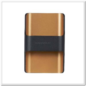 Wandlamp zwart goud up/down 