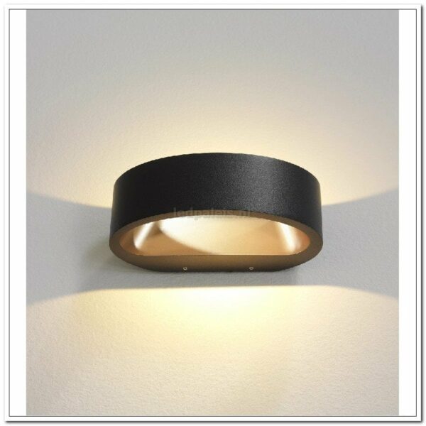 WL schwarz/gold 1l "Sharp" 19br IP54 LED 7
