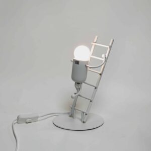 kinderlampje poppie wit op ladder 230022
