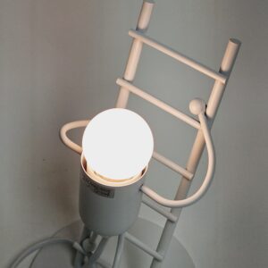 kinderlampje poppie wit op ladder 230022