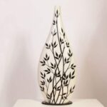 tafellamp leafs wit zwart 30×80
