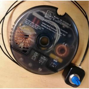 Transformator rund elektronisch 12V 35/105W mit Potentiometer 25x85mm 05-10105R+P