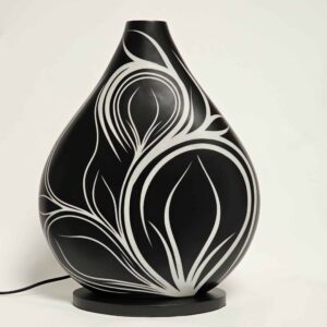 bordlampe delta sort 35×43cm