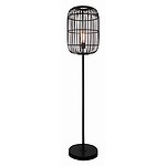 Vloerlamp bamboe Treccia zwart S 5493 Z