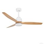 plafondventilator wood nature wit eiken afstandbediening licht