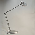klemlamp bureaulamp zilver wit