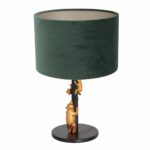 Lámpara de mesa Animaux 3127ZW+K3084VS Negro-Terciopelo Verde Animaux 8233ZW