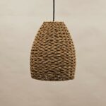 Natuurstalen hanglamp van gevlochten touw, modern en rustiek design, geschikt voor woonkamer of eetkamer, duurzame en stijlvolle LICHY lampen.
