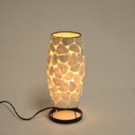 Tafellamp schelp Stone wit 30 cm hoog