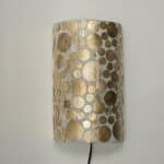 wandlamp schelp coin gold 24x30
