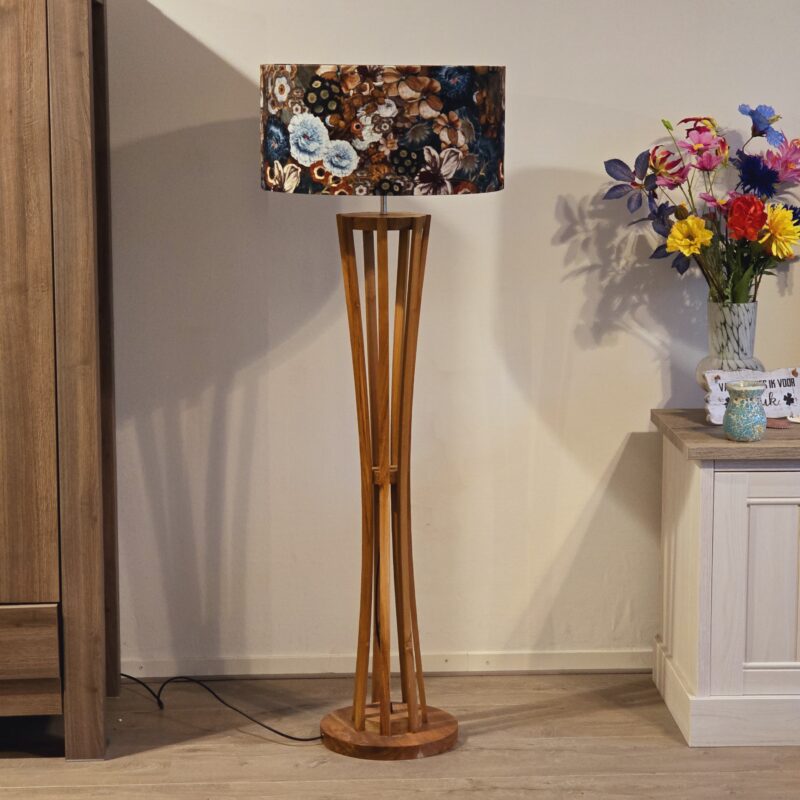 teak houten vloerlamp dioto 125cm