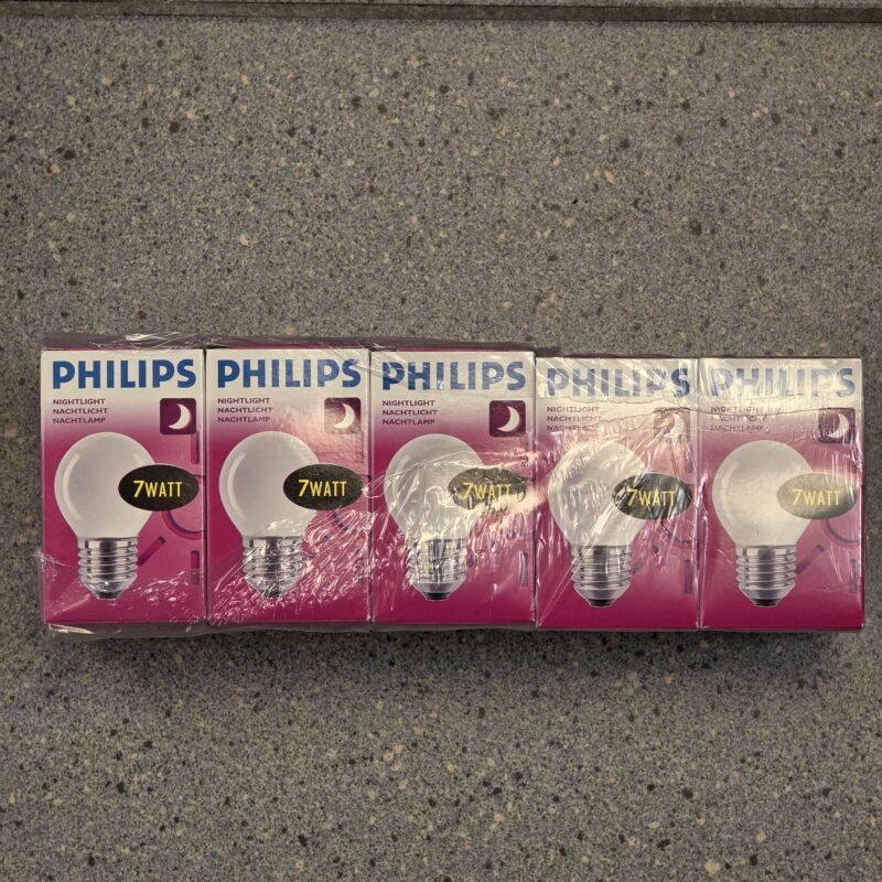 echte nachtlampje philips e27 7w mat 2000h kogel