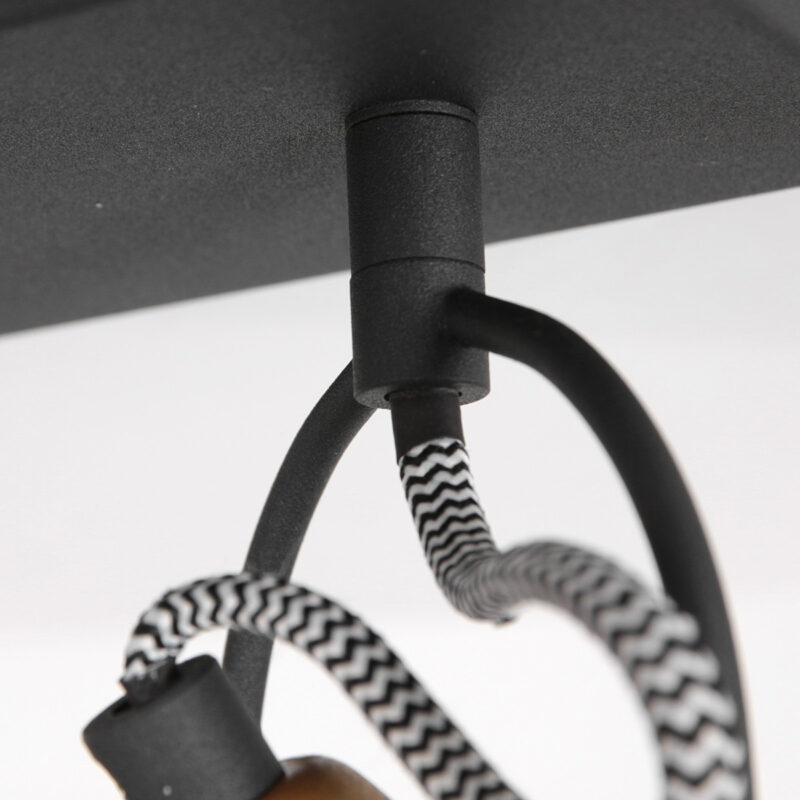 Foco de techo de 2 luces negro con dorado Nove 3327ZW con casquillo E27 - Imagen 10