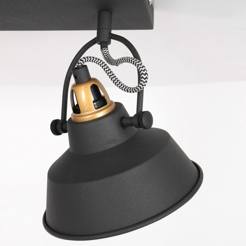Foco de techo de 2 luces negro con dorado Nove 3327ZW con casquillo E27 - Imagen 14