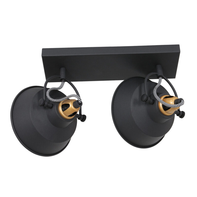 Foco de techo de 2 luces negro con dorado Nove 3327ZW con casquillo E27 - Imagen 15