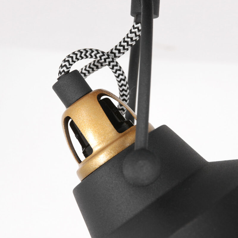 Foco de techo de 2 luces negro con dorado Nove 3327ZW con casquillo E27 - Imagen 5