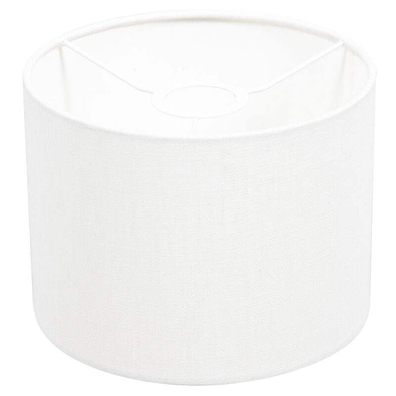 3 Lichts vloerlamp Sparkled Light 3825ZW met wit linnen kappen - Afbeelding 5