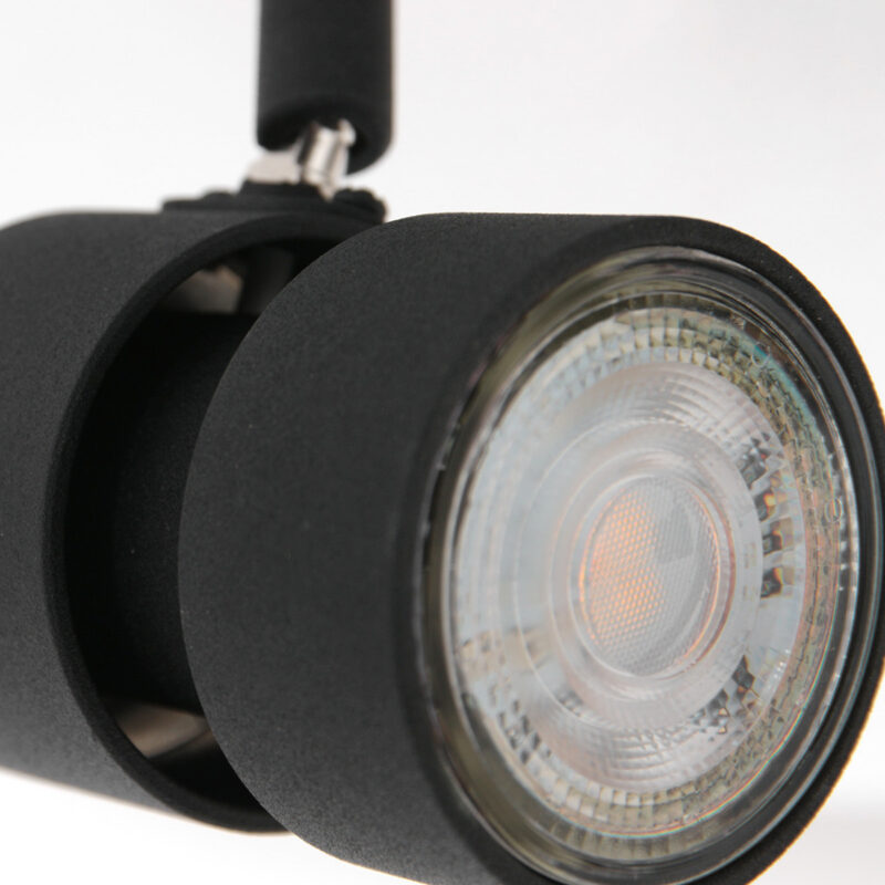 4 lichts Plafondspot Natasja 7904ZW Zwart Inclusief lichtbronnen - Afbeelding 4