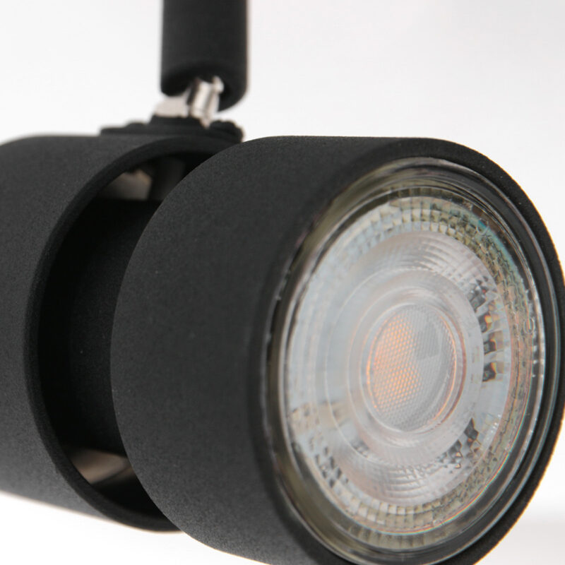 6 lichts Plafondspot Natasja 7906ZW Zwart Inclusief lichtbronnen - Afbeelding 6