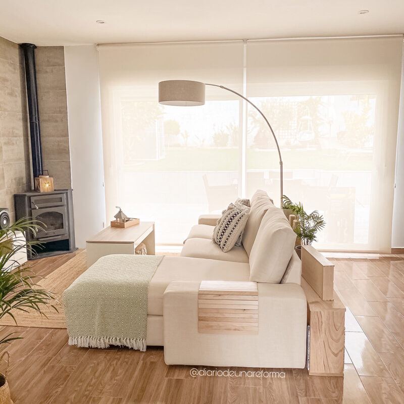 Staalkleurige vloerlamp booglamp Sparkled Light 9904ST met grijs linnen kap - Afbeelding 3