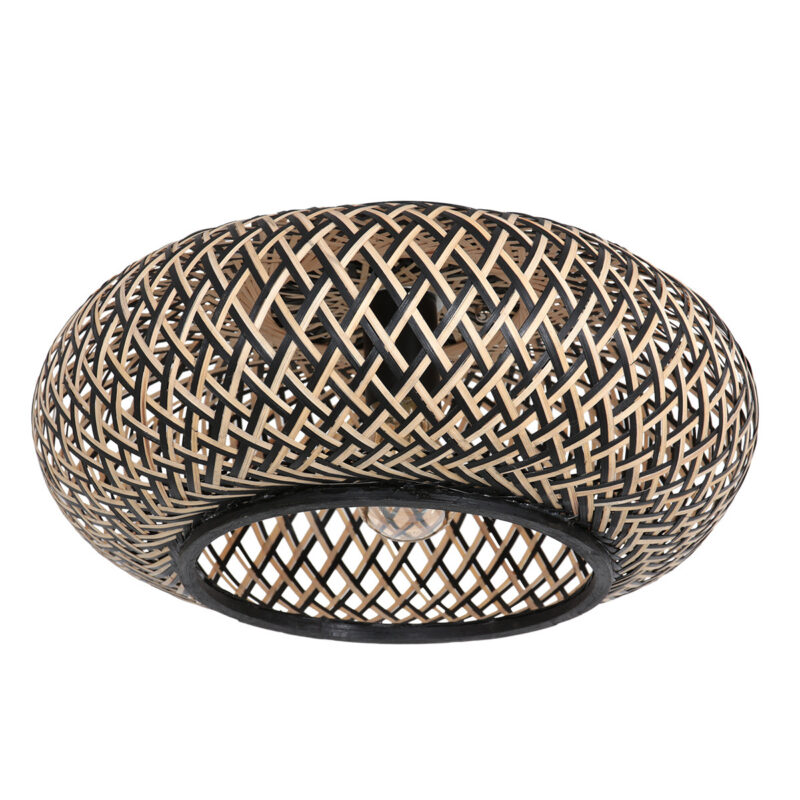 Bamboe houten plafondlamp Maze 3129BE lichtbruin met zwart - Afbeelding 2
