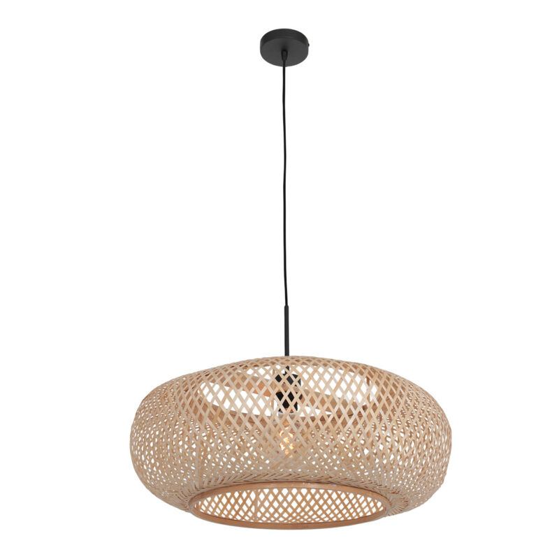 Bamboe met houten hanglamp Maze 7505ZW Zwart Bruin - Afbeelding 2