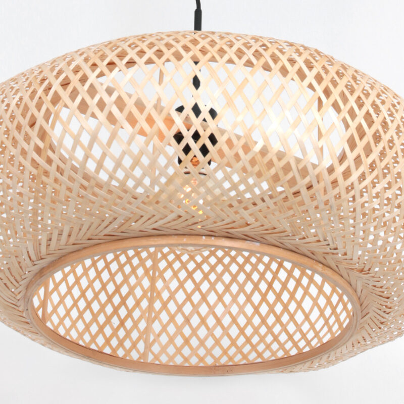 Bamboe met houten hanglamp Maze 7505ZW Zwart Bruin - Afbeelding 10