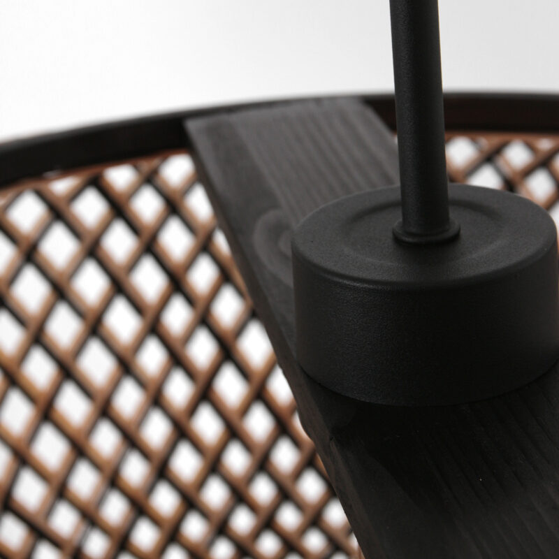 Bamboe met houten hanglamp Maze 7506ZW Zwart Bruin - Afbeelding 12