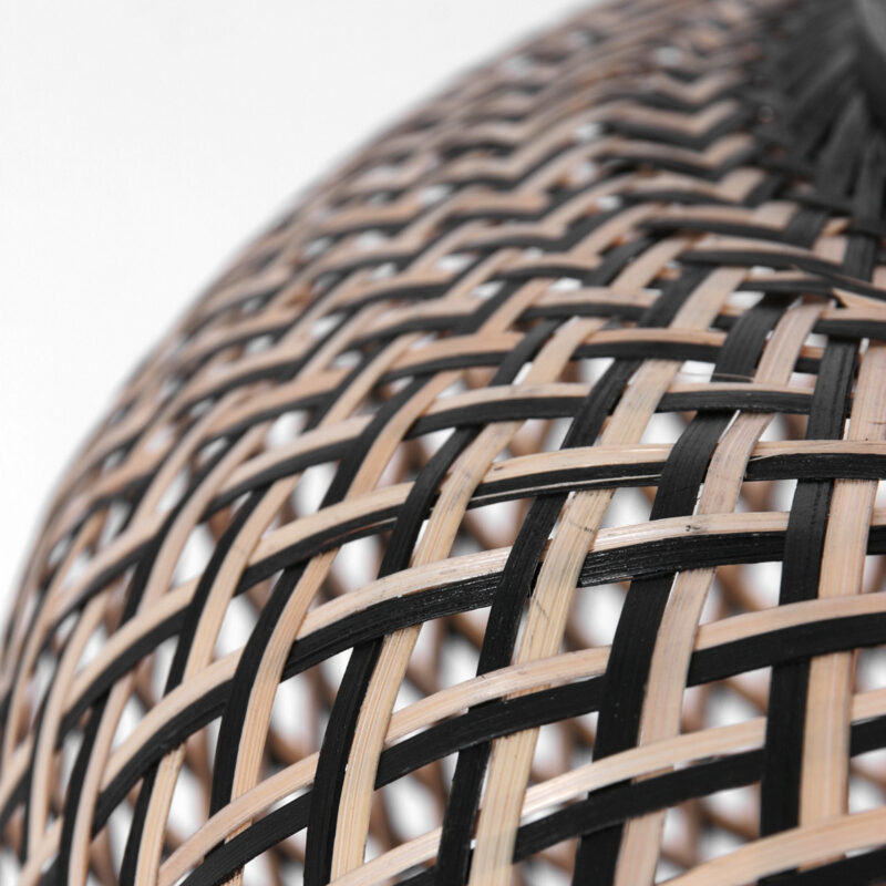 Bamboe met houten hanglamp Maze 7506ZW Zwart Bruin - Afbeelding 5